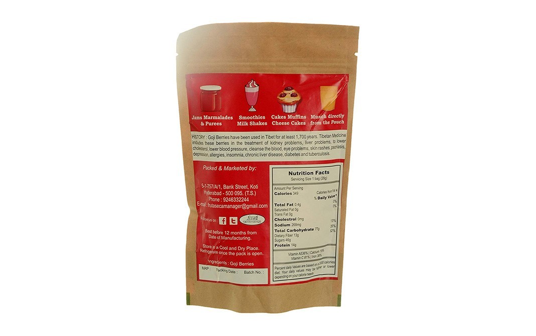 Fruta Seca Gojiberry    Pack  150 grams